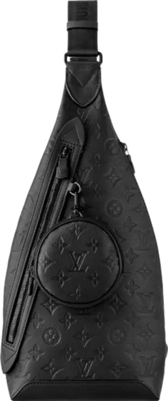 Louis Vuitton Black Monogram Leather 'Duo' Sling Bag $2900
