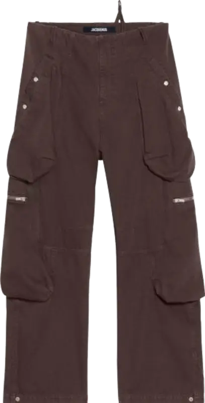 Jacquemus Dark Brown Croissant Cargo Pants $790