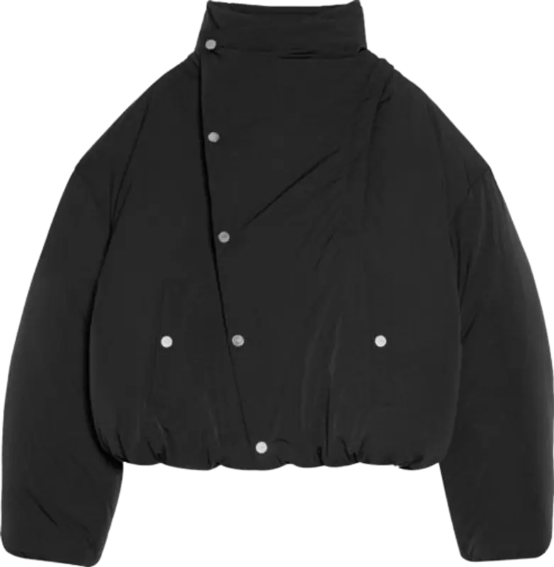 Jacquemus Black Wrapped Cocon Puffer Jacket $1625
