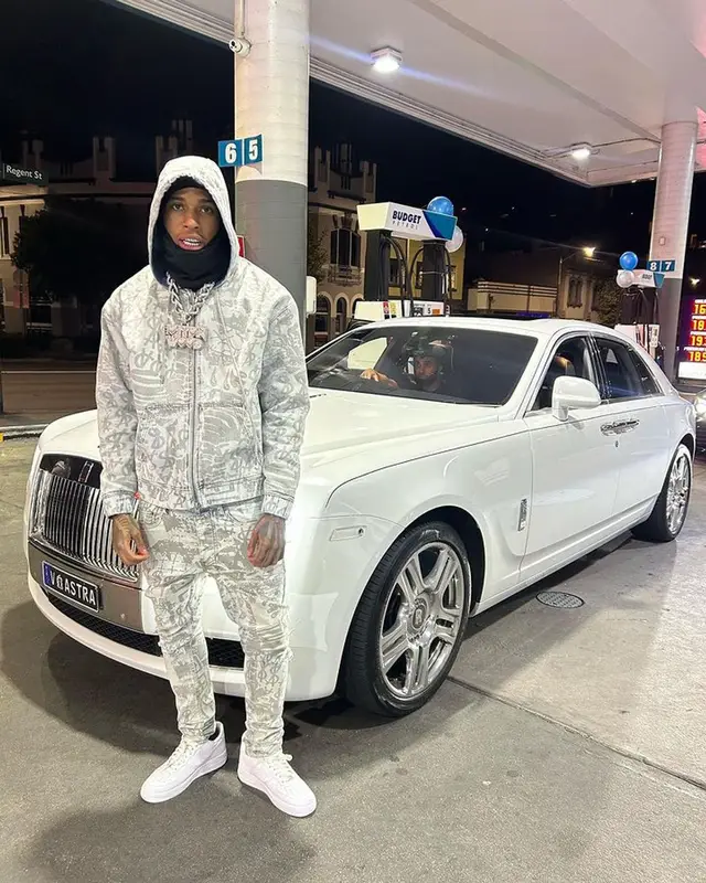 NLE Choppa outfit in Ksubi and Nike, 2024