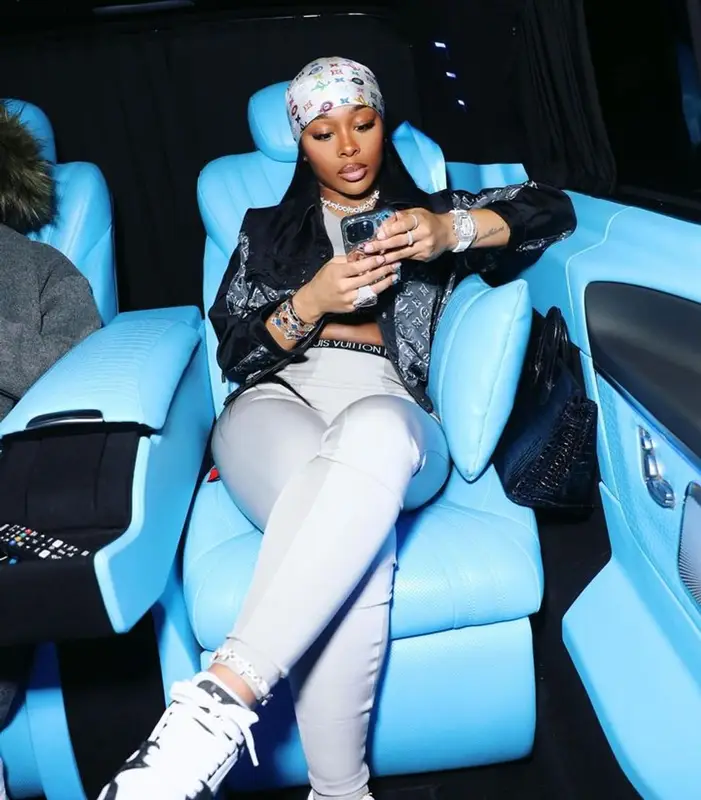 Jayda Wayda outfit in Hermes, Louis Vuitton, and Takashi Murakami, 2024