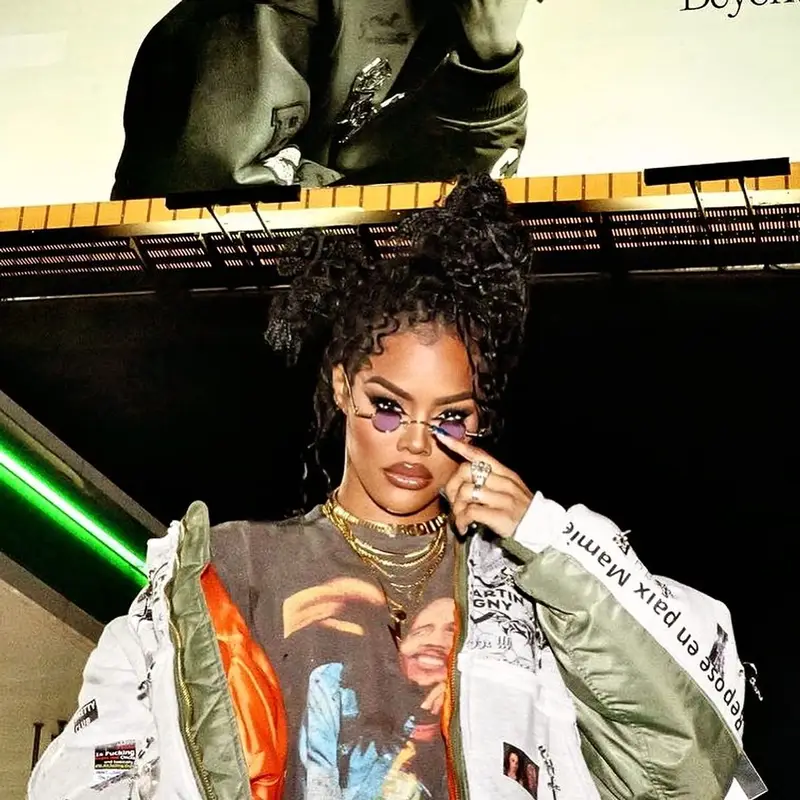 Teyana Taylor outfit in coucou bebe75018, 2024