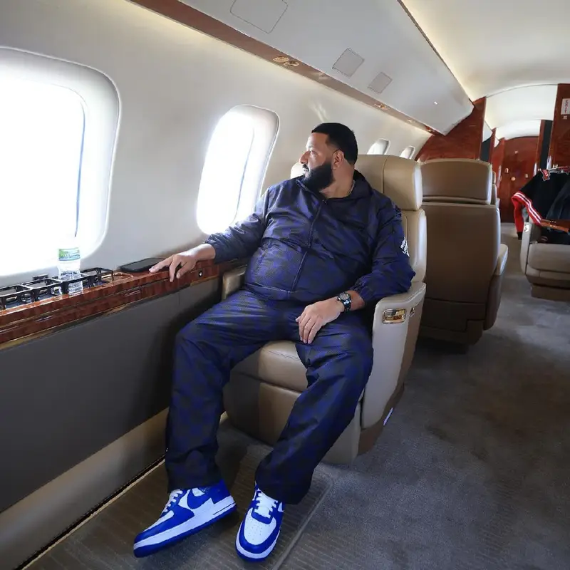 DJ Khaled outfit in Louis Vuitton, Nike, and Audemars Piguet, 2024