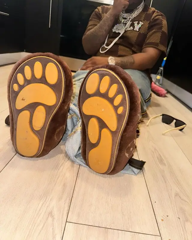 YTB Fatt outfit in Louis Vuitton and Purple Brand, 2024