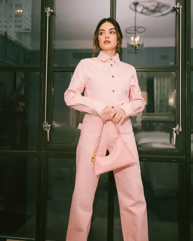 Lucy Hale outfit in Bottega Veneta and Aupen, 2024