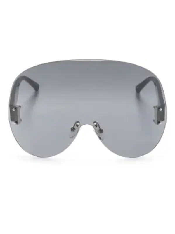 The Attico Gray Oversize Shield-frame Sunglasses $452