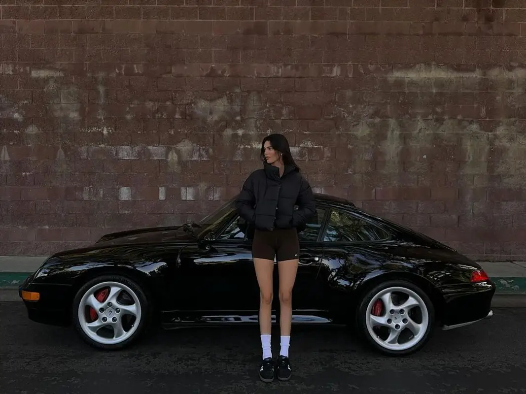 Kendall Jenner outfit in Alo Yoga and Adidas, 2024