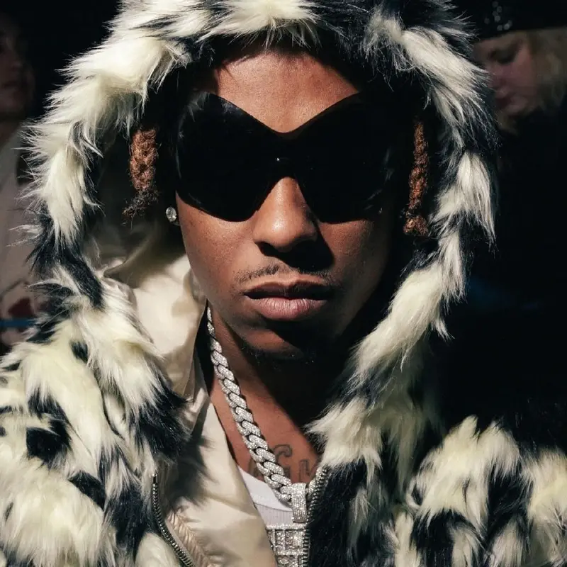 Rich The Kid outfit in Bluemarble, Nike, and Balenciaga, 2024