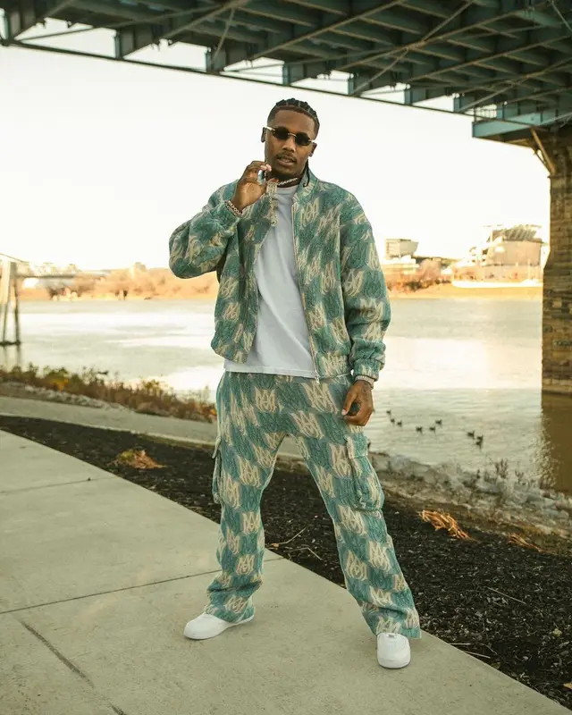 Tee Higgins outfit in Amiri, Nike, and Cartier, 2024