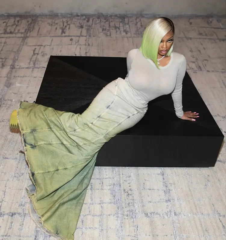 JT outfit in Rick Owens and Moncler, 2024