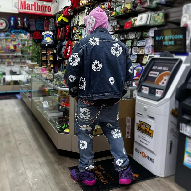 Peezy outfit in Denim Tears, Levi’s, and Louis Vuitton, 2024