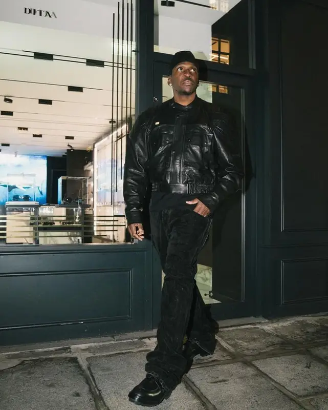 Pusha T outfit in Martine Rose, Loewe, and Hermes, 2024