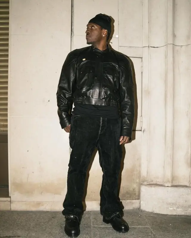 Pusha T outfit in Martine Rose, Loewe, and Hermes, 2024