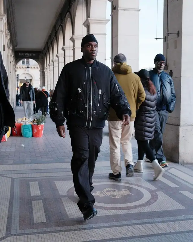 Pusha T outfit in Undercover, Loewe, and Adidas, 2024