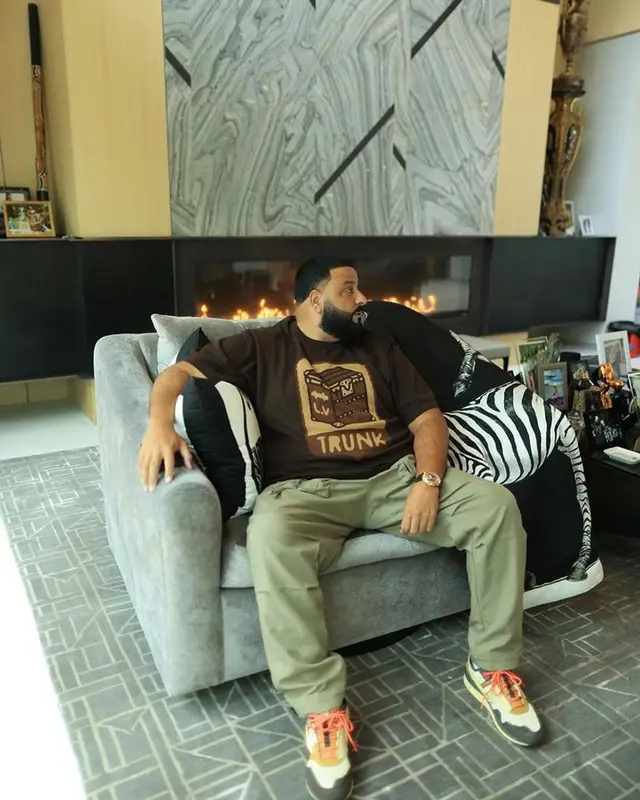 DJ Khaled outfit in Louis Vuitton, Dior, and Nike, 2024