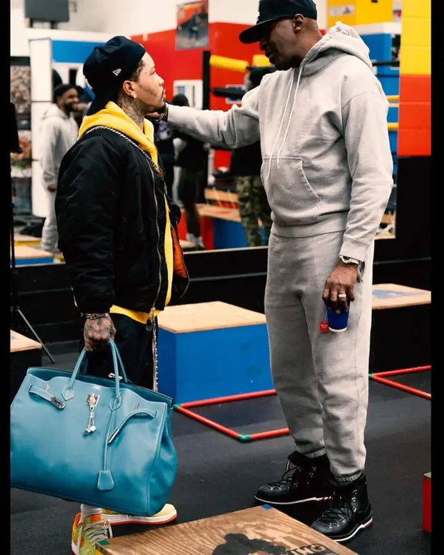 Gervonta Davis outfit in Enfants Riches Deprimes, Rick Owens, and New Era, 2024