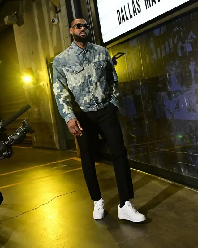 LeBron James outfit in Nike and Louis Vuitton, 2024