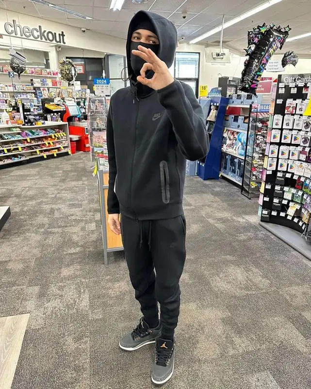 BabyTron outfit in Nike and Jordan, 2024