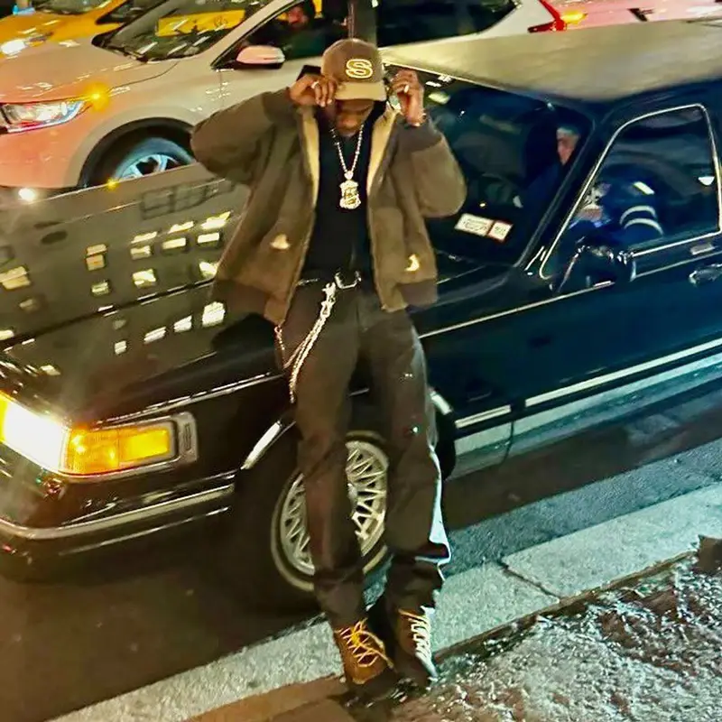 Travis Scott outfit in LaCrosse, Mannahatta NYC, and Stussy, 2024
