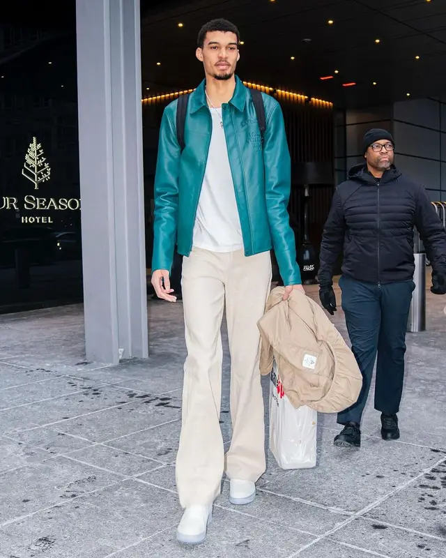 Victor Wembanyama outfit in Louis Vuitton and Nike, 2023