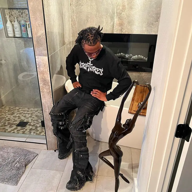 Devstacks outfit in Scriptures, Corrupt Kid, and Balenciaga, 2024