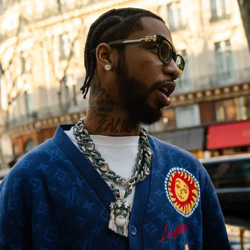 Key Glock outfit in Louis Vuitton, Nike, and Yayoi Kusama, 2024
