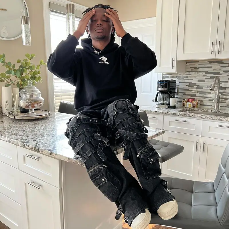 Devstacks outfit in Balenciaga, Corrupt Kid, and Rick Owens, 2023