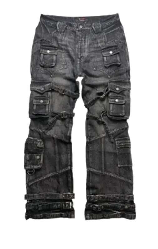 Corrupt Kid Bondage Tactical Denim Jeans $150