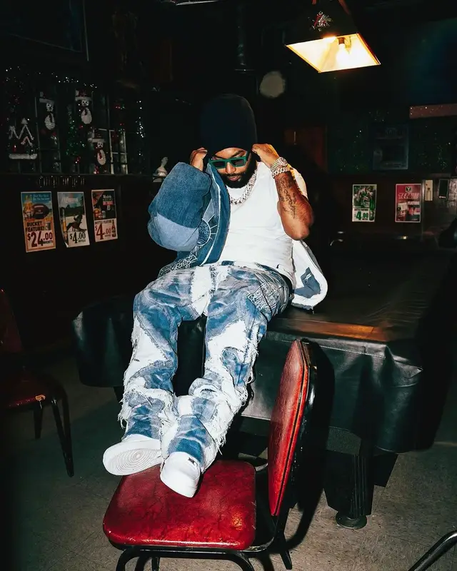 Icewear Vezzo outfit in Who Decides War, Nike, and Palm Angels, 2024