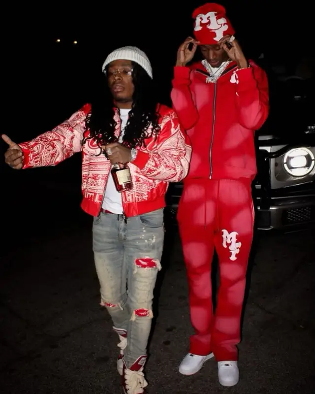 Yung Mal outfit in Nike and Merlins Father, 2024