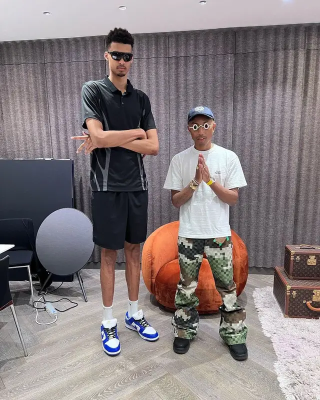 Victor Wembanyama outfit in Nike, Supreme, and Nocta, 2024