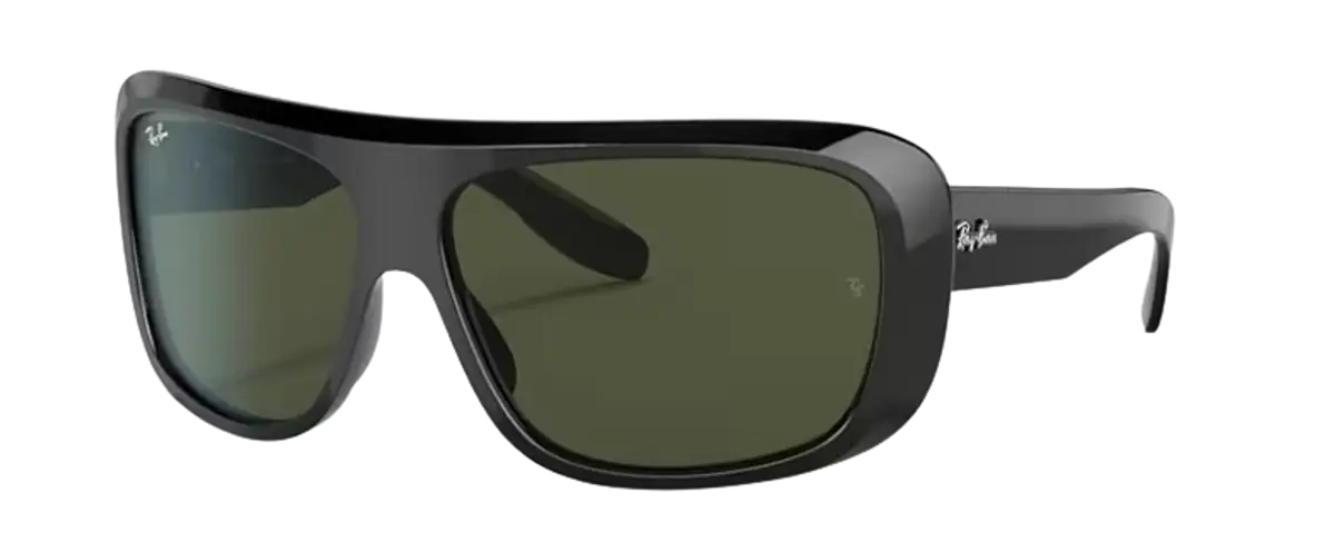 Ray-Ban Black Frame Green Lenses Blair Sunglasses $182