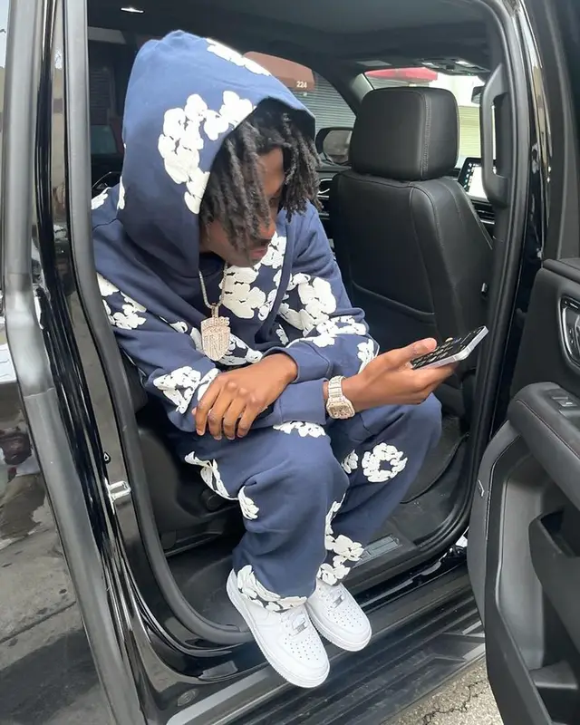 DracBaby outfit in Denim Tears and Nike, 2024