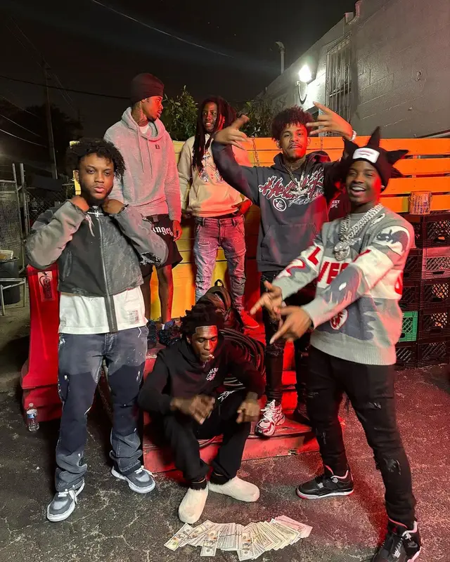 Lil Double 0 outfit in Amiri, Jordan, and Loverboy by Charles Jeffrey, 2024