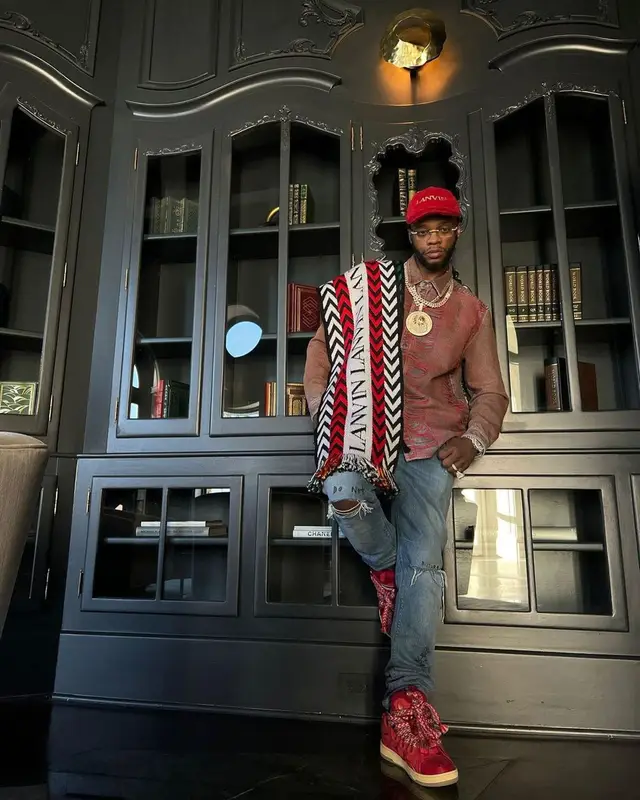 Papoose outfit in Diesel, Cartier, and Lanvin, 2024
