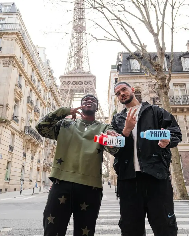 KSI outfit in Umbro, Amiri, and Chemist, 2024