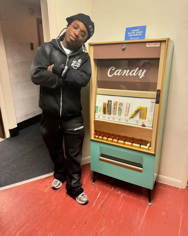 Jacquees outfit in Ricchezza Forever, Gallery Dept., and Asics, 2024