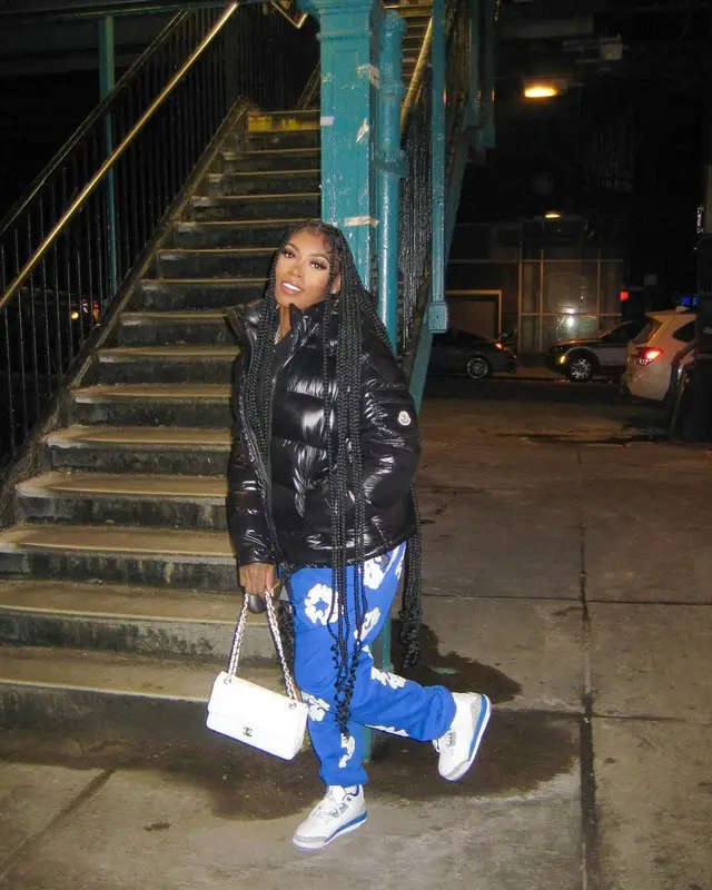 Asian Doll outfit in Moncler, Denim Tears, and Chanel, 2024