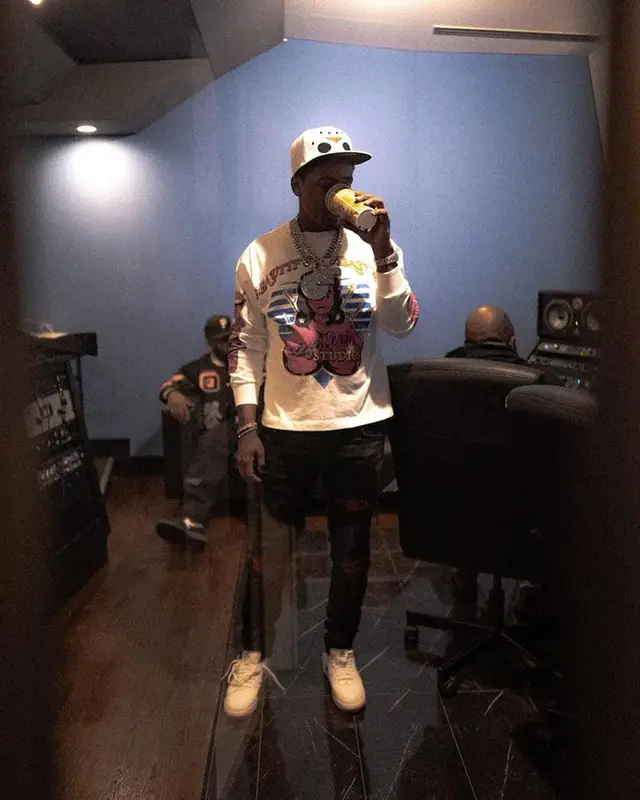 Baby Money outfit in Life Line Studios, Amiri, and Nike, 2024