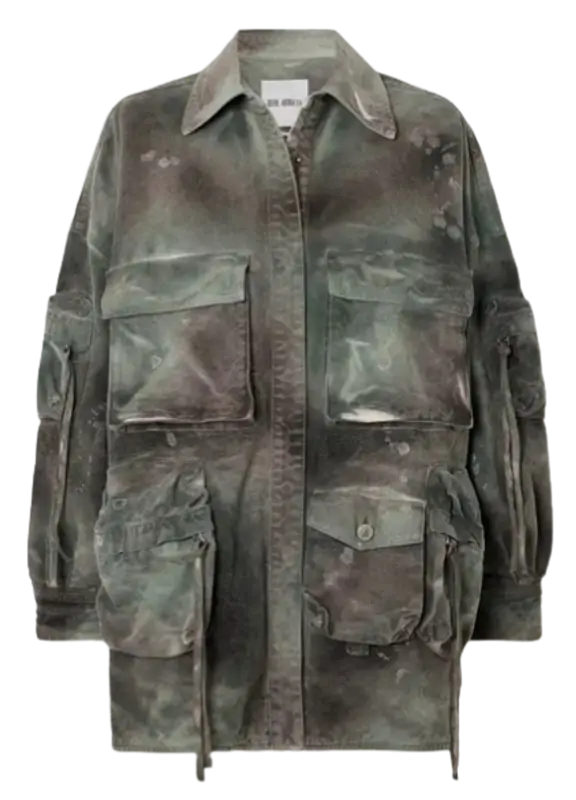 The Attico Stainde Green Camouflage The Fern Jacket $1178