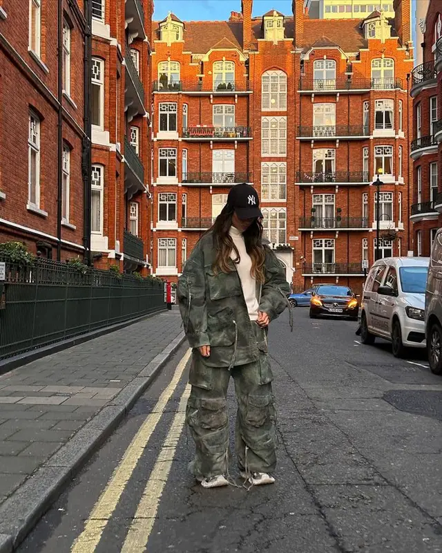 Bianca Andrade outfit in The Attico, Balenciaga, and New Era, 2024