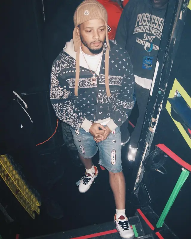 Veeze outfit in Kapital, Nike, and Moncler, 2023