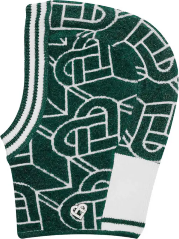 Casablanca Green Heart Monogram Balaclava $384
