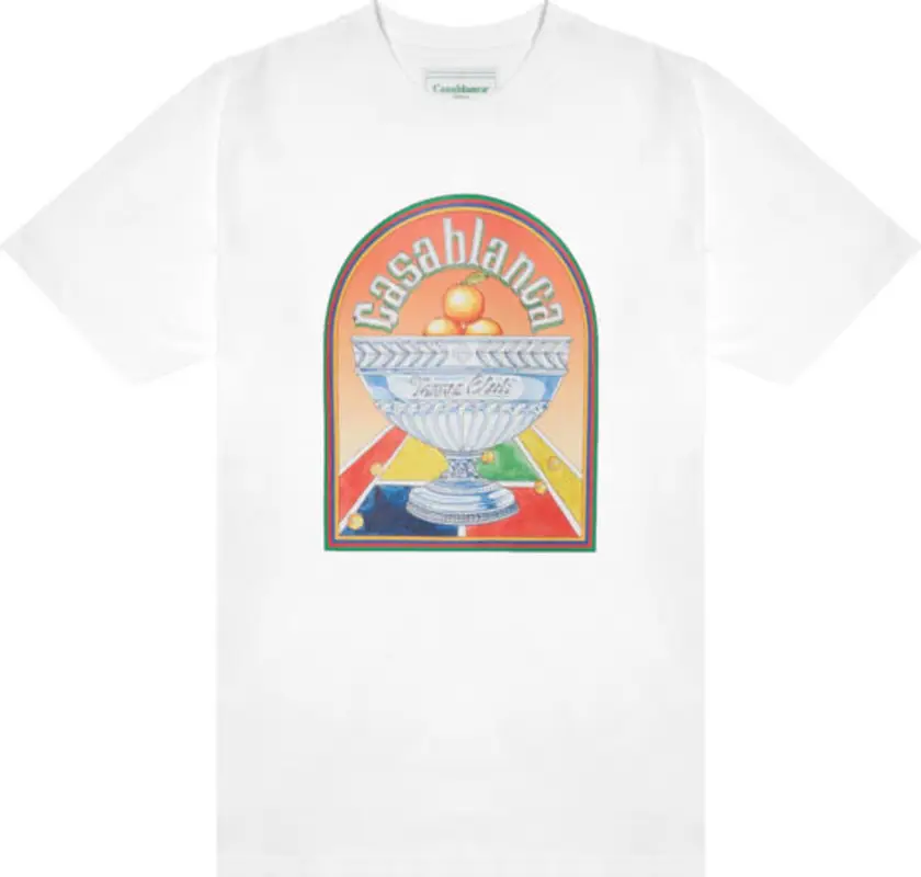 Casablanca White Terrain D'orange Organic Cotton Graphic T-Shirt $275