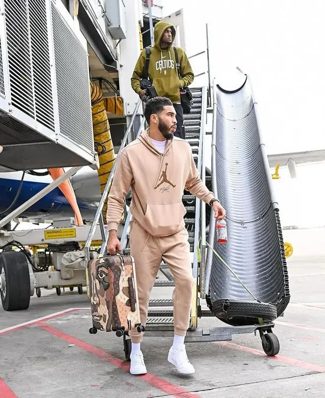 Jayson Tatum outfit in Jordan and Louis Vuitton, 2024