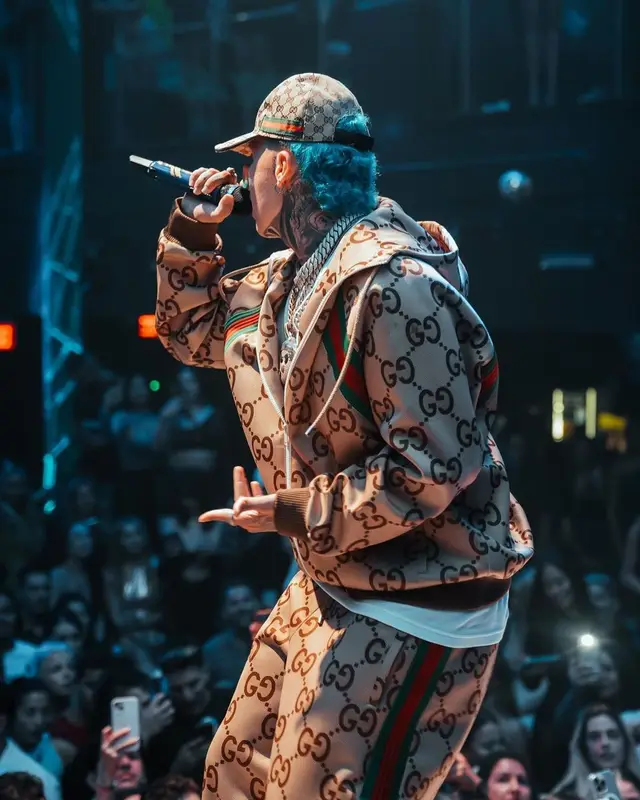 Blessd outfit in Gucci, 2024