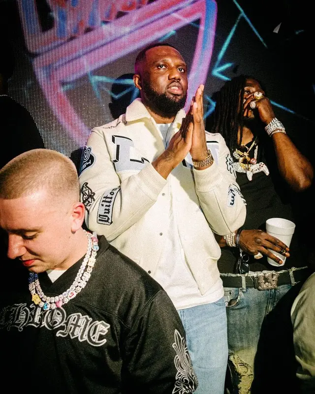 Headie One outfit in Louis Vuitton, Gallery Dept., and Nike, 2024