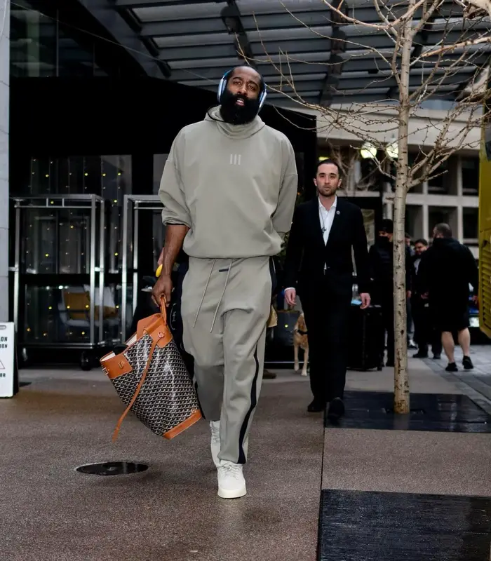 James Harden outfit in Adidas, Apple, and Fear of God, 2024