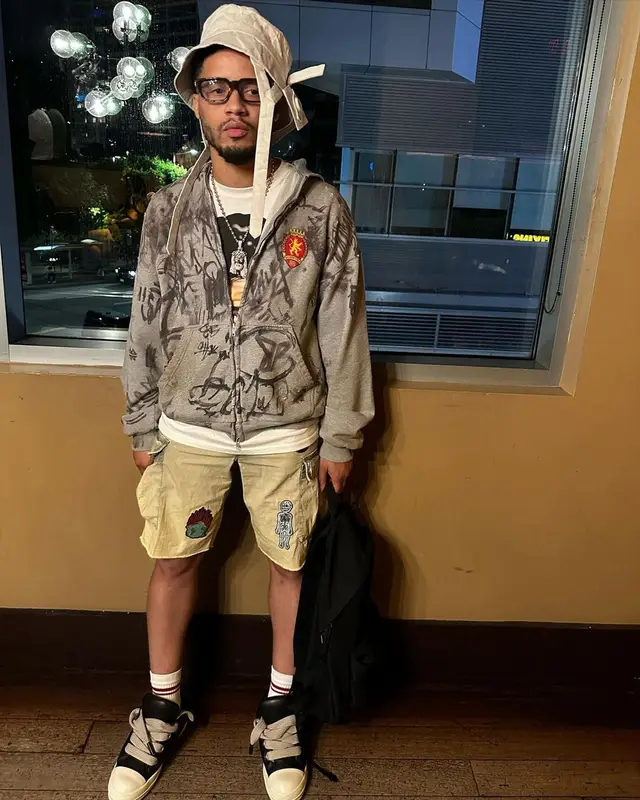 Veeze outfit in Balenciaga, Gallery Dept., and Rick Owens, 2024