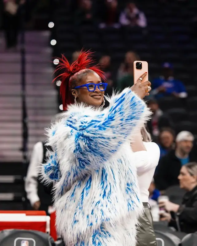 Tierra Whack outfit in Adidas, McDonald's Merch, and Kerwin Frost, 2024